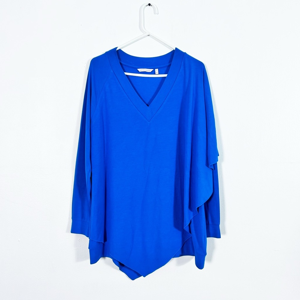 Soft Surroundings Madeline Tunic Women’s Size L Blue Knit Lagenlook Layered Top